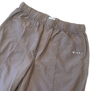 WILO the Label Brown Nylon Cargo Pants Waist Pockets Womens Size Medium